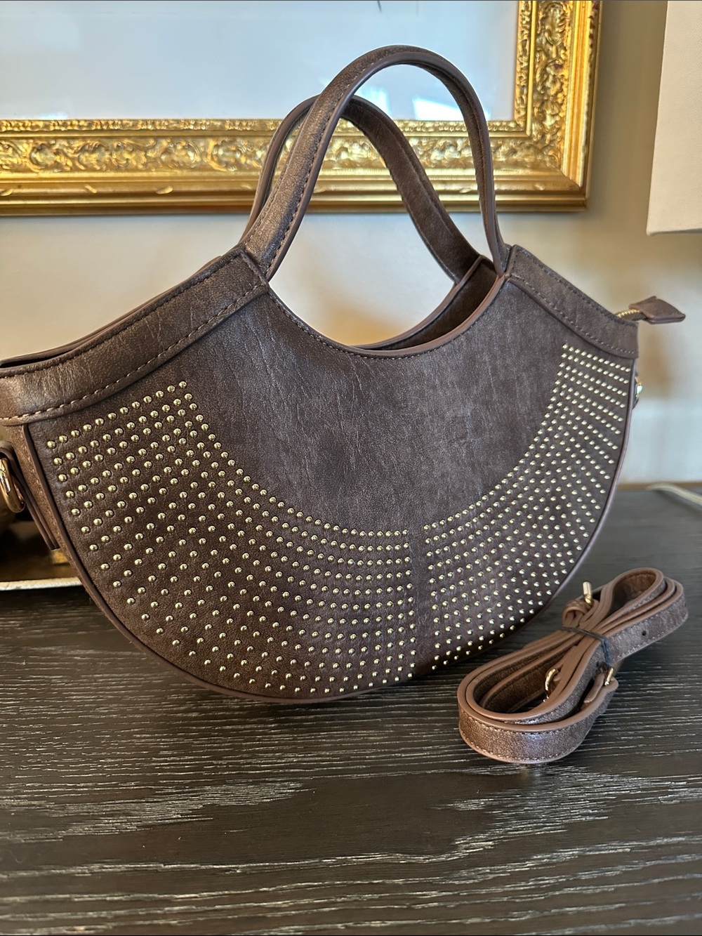 Melie Bianco Kaylee Saddle Top Handle Bag
